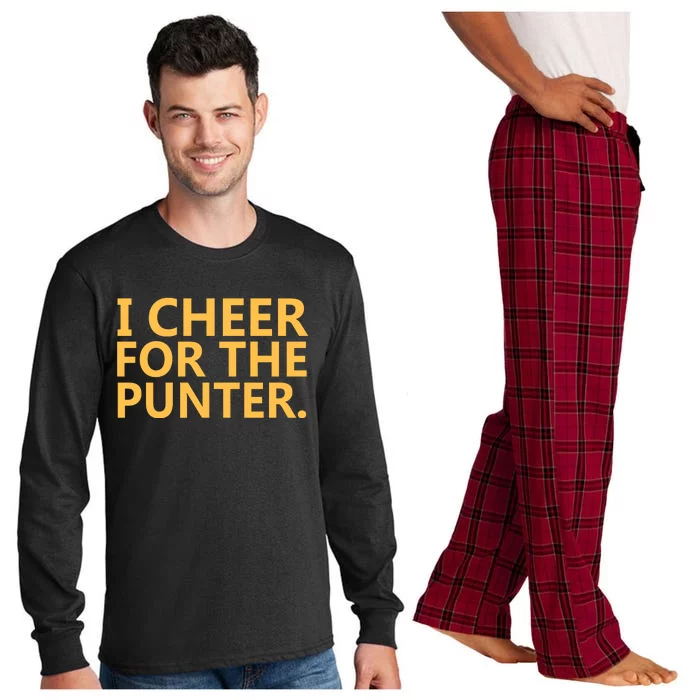 I Cheer For The Punter Iowa Long Sleeve Pajama Set