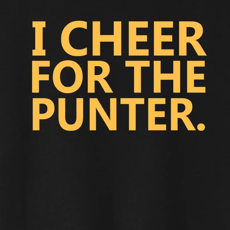 I Cheer For The Punter Iowa Women's Crop Top Tee