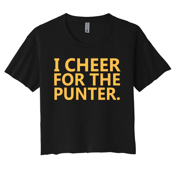 I Cheer For The Punter Iowa Women's Crop Top Tee