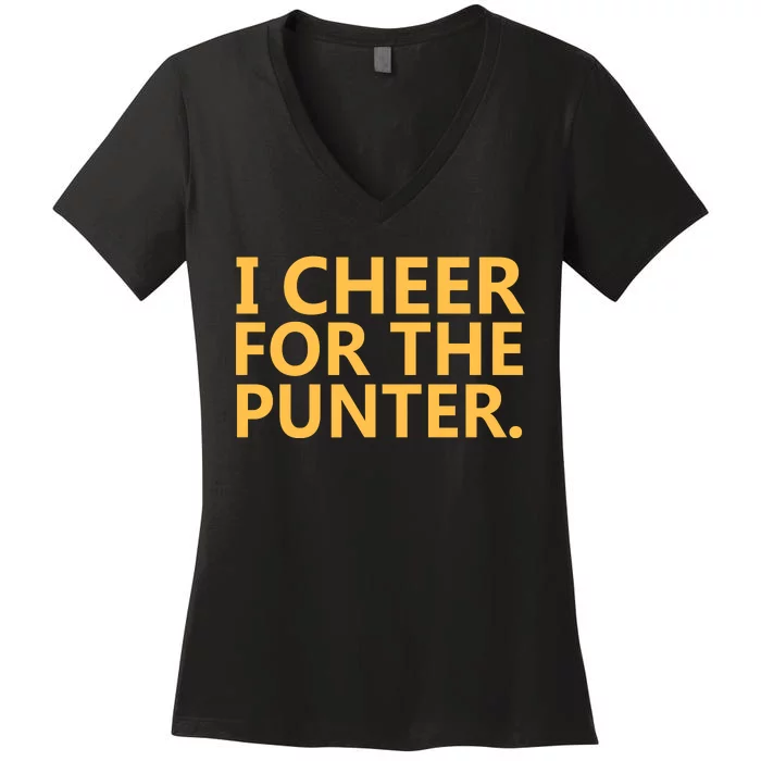 I Cheer For The Punter Iowa Women's V-Neck T-Shirt