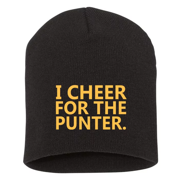 I Cheer For The Punter Iowa Short Acrylic Beanie