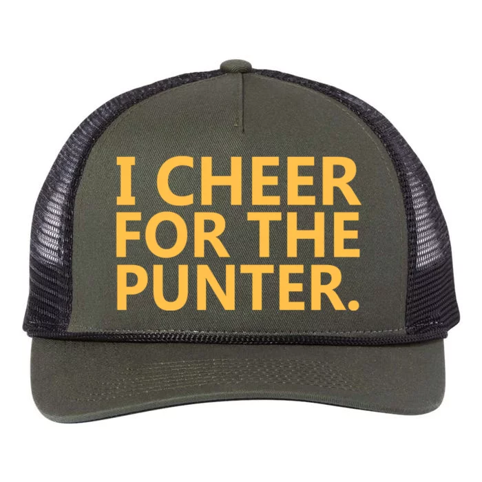 I Cheer For The Punter Iowa Retro Rope Trucker Hat Cap