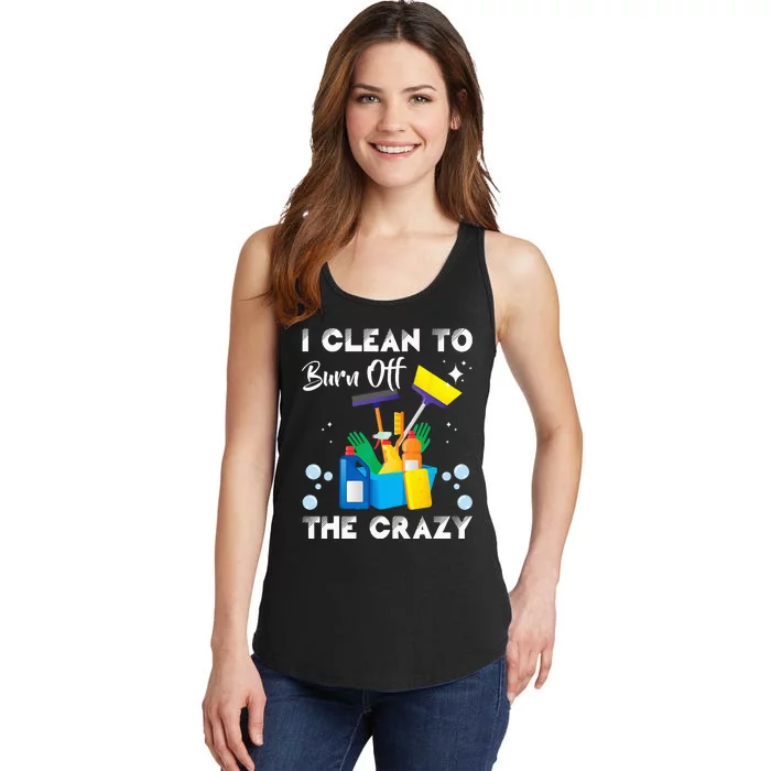 I Clean Funny Housekeeping Housekeeper Cleaner Graphic Ladies Essential Tank