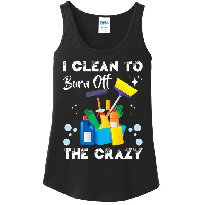 I Clean Funny Housekeeping Housekeeper Cleaner Graphic Ladies Essential Tank