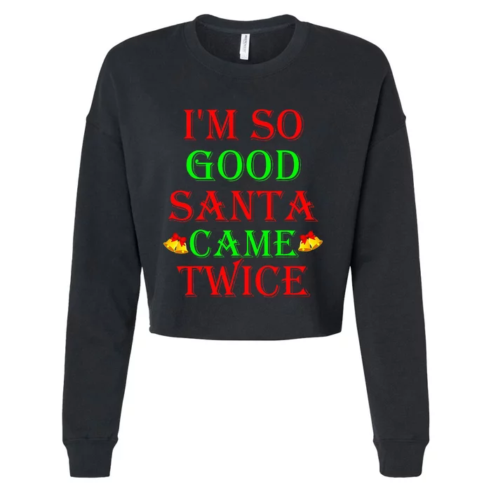 Inappropriate Christmas Funny Xmas Party Gift Cropped Pullover Crew