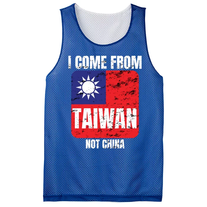 I Come From Taiwan Not China Gift Mesh Reversible Basketball Jersey Tank