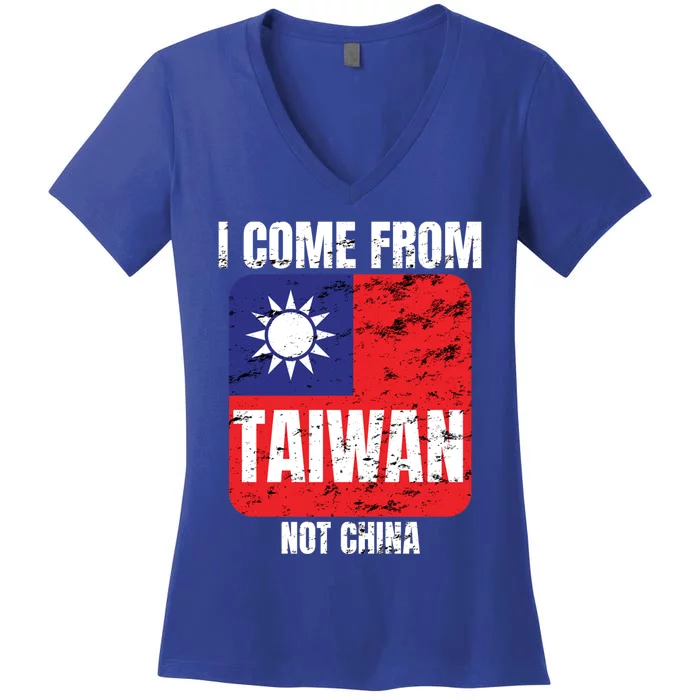 I Come From Taiwan Not China Gift Women's V-Neck T-Shirt