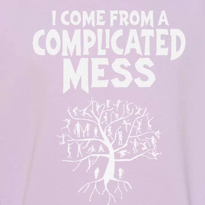 I Come From A Complicated Mess Geneology Family History Garment-Dyed Sweatshirt