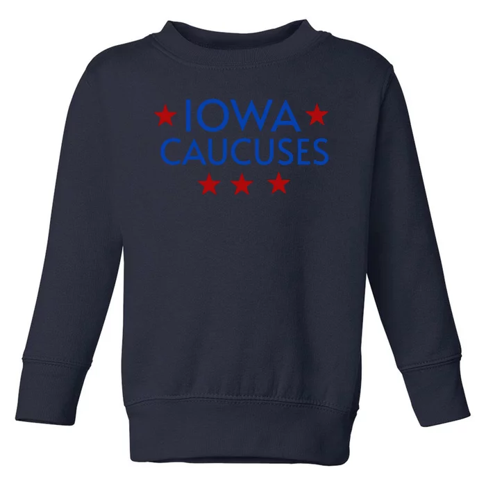 Iowa Caucuses Funny Vintage Trump 2024 Election Toddler Sweatshirt