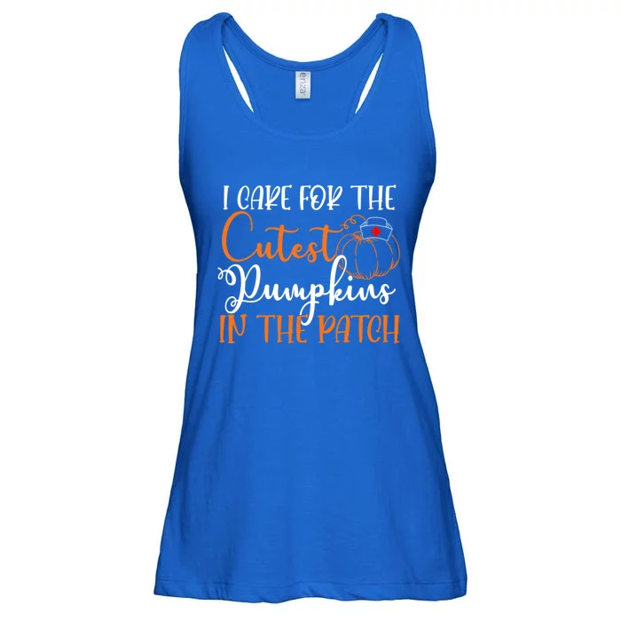 I Care For The Cutest Pumpkins In The Patch Nurse Pumpkin Cute Gift Ladies Essential Flowy Tank