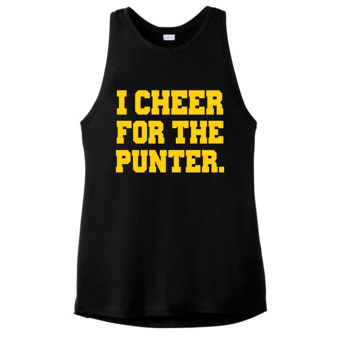 I Cheer For The Punter Ladies Tri-Blend Wicking Tank