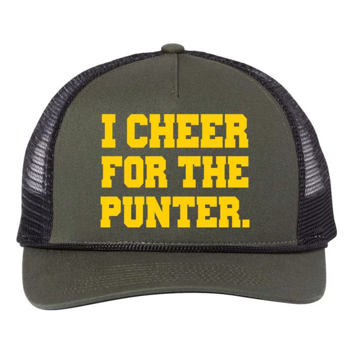 I Cheer For The Punter Retro Rope Trucker Hat Cap