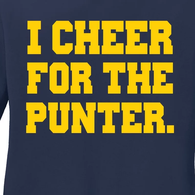 I Cheer For The Punter Ladies Long Sleeve Shirt