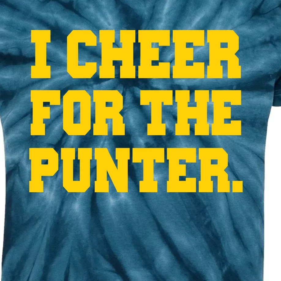 I Cheer For The Punter Kids Tie-Dye T-Shirt