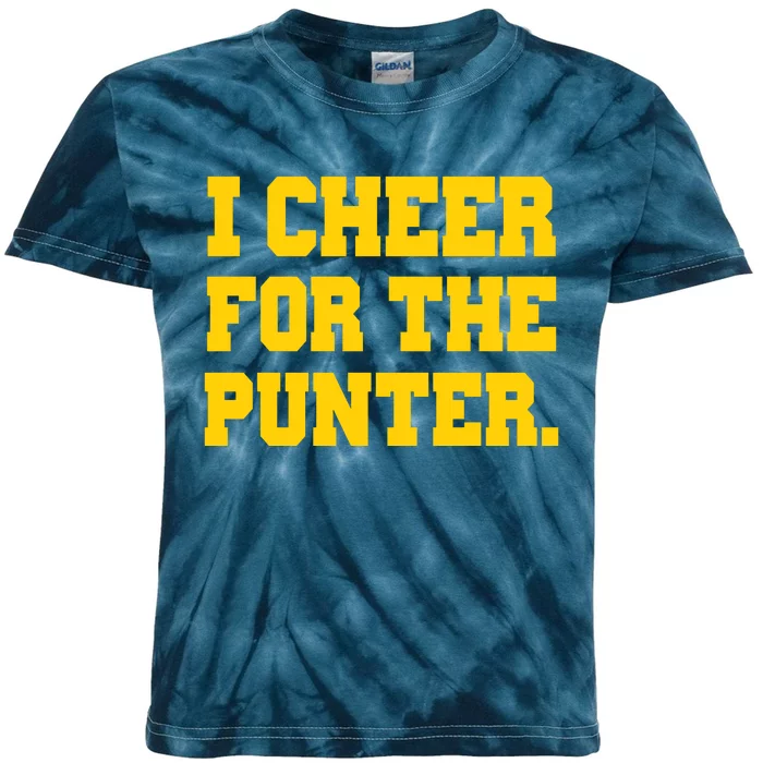 I Cheer For The Punter Kids Tie-Dye T-Shirt