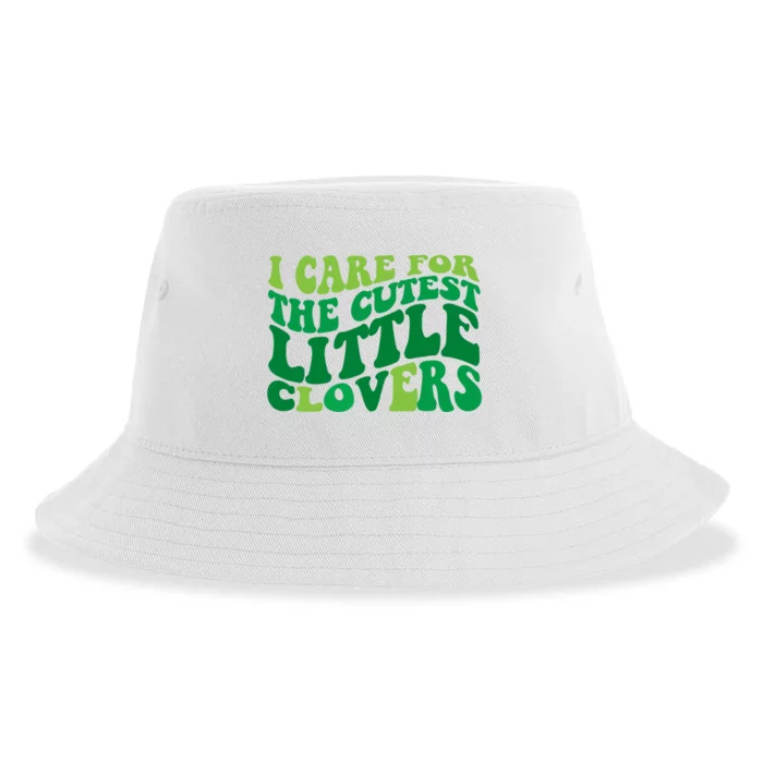 I Care For Cutest Clovers Nurse St Patricks Day Sustainable Bucket Hat