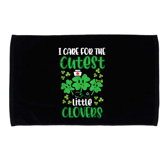 I Care For Cutest Clovers Nurse St Patricks Day Microfiber Hand Towel