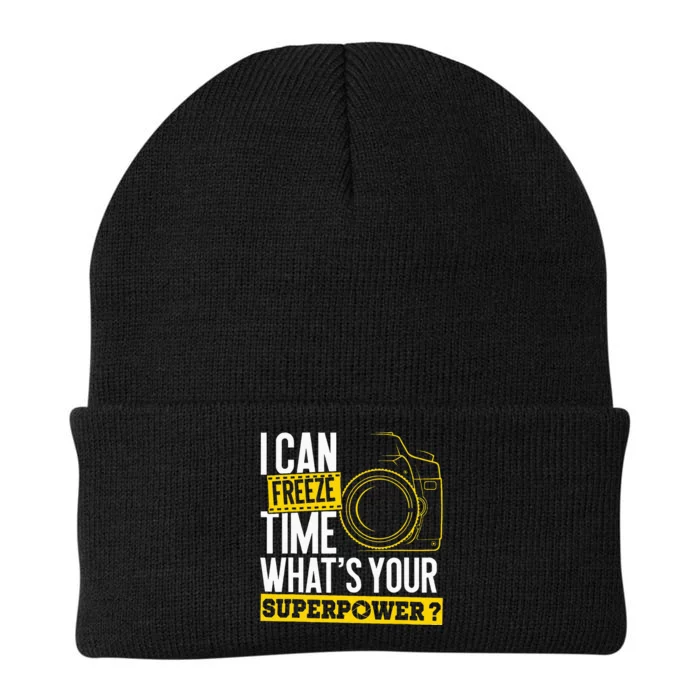 I Can Freeze Time Superpower Photographer Camera Knit Cap Winter Beanie