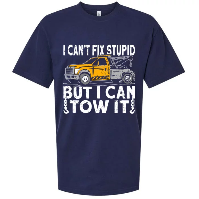 I Cant Fix Stupid But I Can Tow It Tow Truck Driver Gift Sueded Cloud Jersey T-Shirt