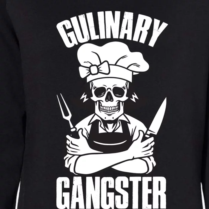 I Cook Funny Culinary Gangster Chef Who Loves Cooking Gift Womens California Wash Sweatshirt