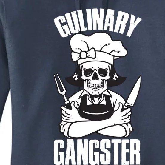 I Cook Funny Culinary Gangster Chef Who Loves Cooking Gift Women's Pullover Hoodie