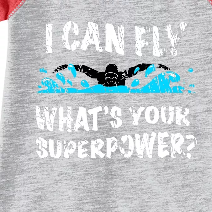 I Can Fly WhatS Your Superpower Butterfly Swimmer Infant Baby Jersey Bodysuit