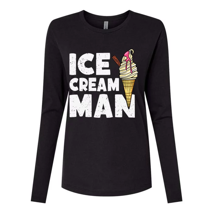 Ice Cream Funny Ice Cream Ice Cream Womens Cotton Relaxed Long Sleeve T-Shirt