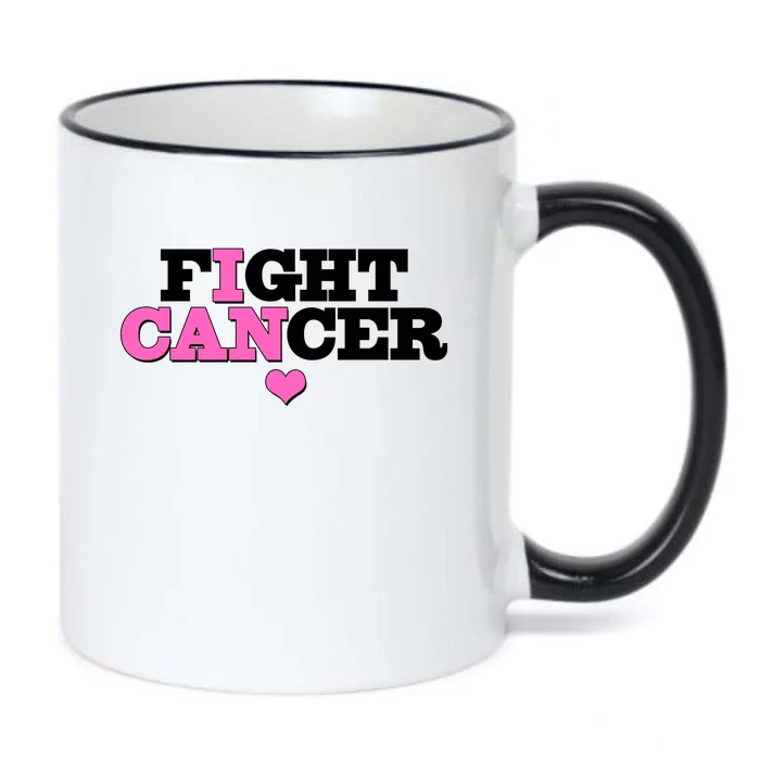 I Can Fight Cancer Breast Cancer Awareness Warrior Black Color Changing Mug