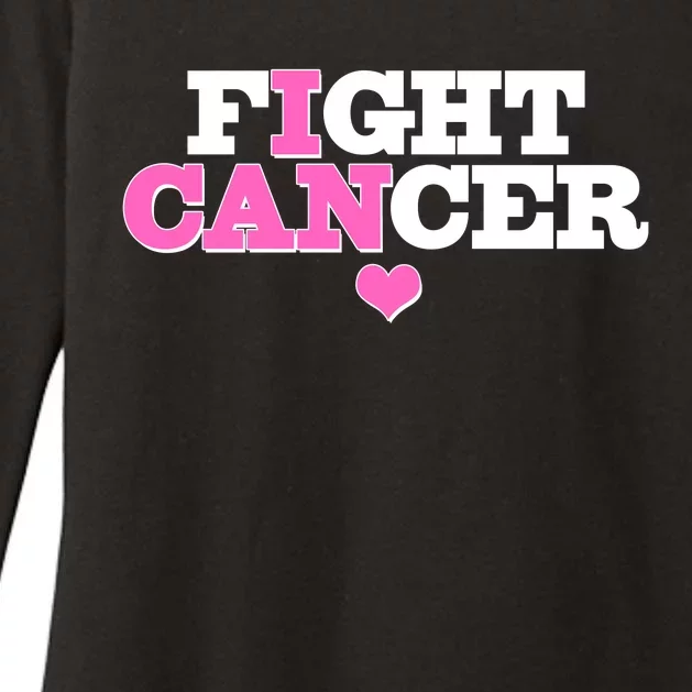 I Can Fight Cancer Breast Cancer Awareness Warrior Womens CVC Long Sleeve Shirt