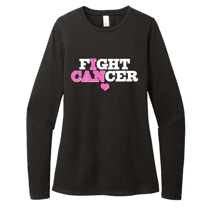 I Can Fight Cancer Breast Cancer Awareness Warrior Womens CVC Long Sleeve Shirt