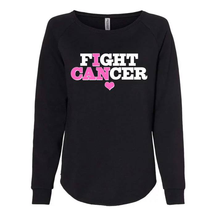 I Can Fight Cancer Breast Cancer Awareness Warrior Womens California Wash Sweatshirt