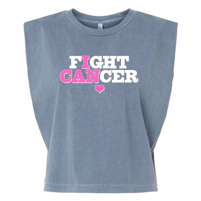 I Can Fight Cancer Breast Cancer Awareness Warrior Garment-Dyed Women's Muscle Tee