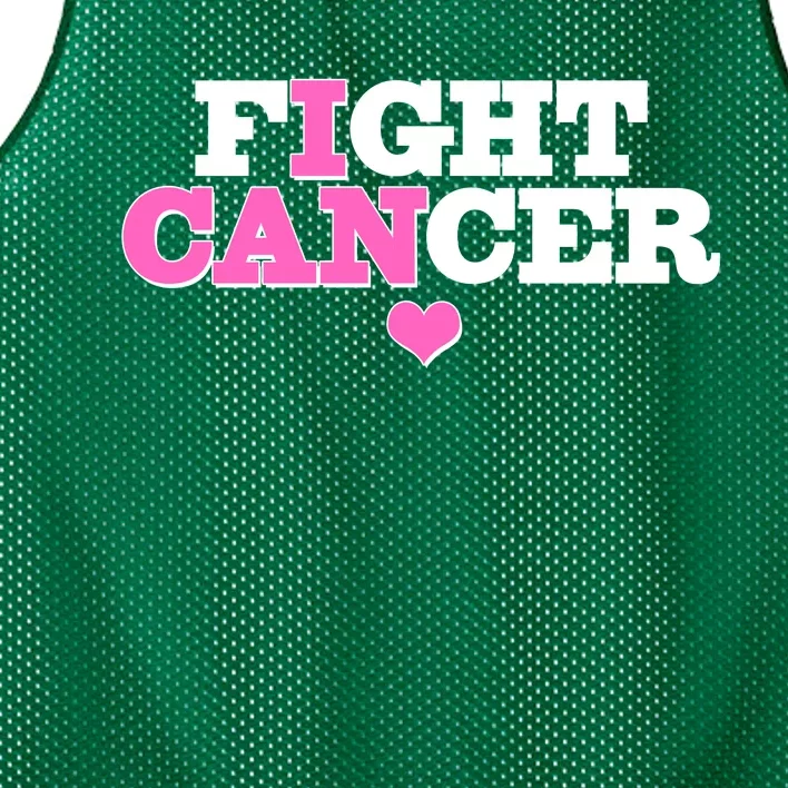 I Can Fight Cancer Breast Cancer Awareness Warrior Mesh Reversible Basketball Jersey Tank