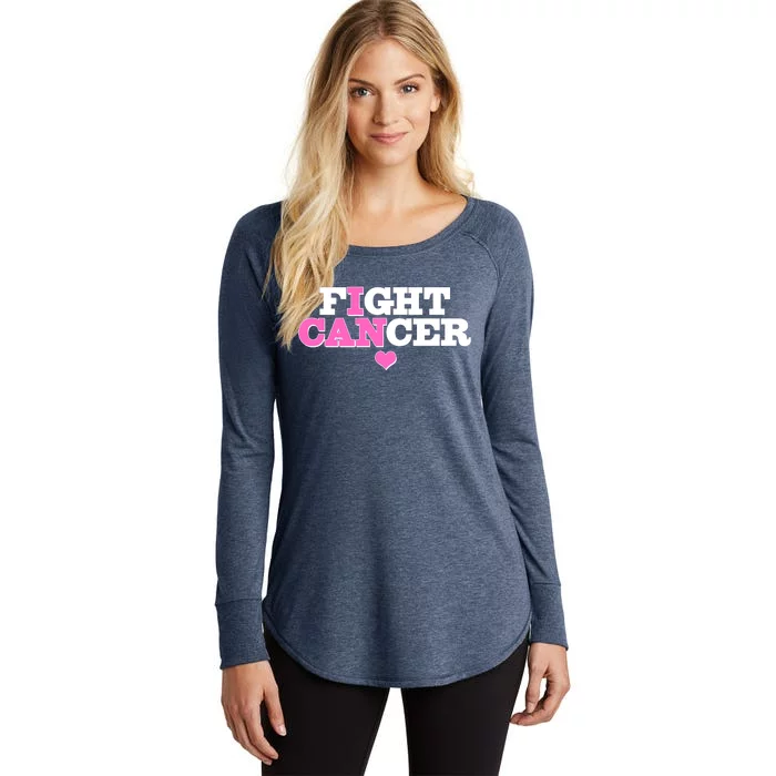 I Can Fight Cancer Breast Cancer Awareness Warrior Women's Perfect Tri Tunic Long Sleeve Shirt