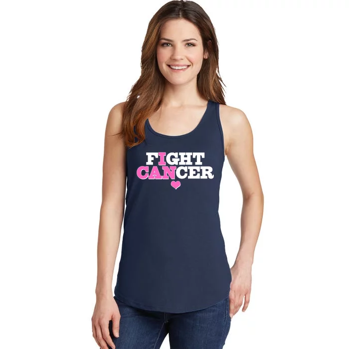 I Can Fight Cancer Breast Cancer Awareness Warrior Ladies Essential Tank