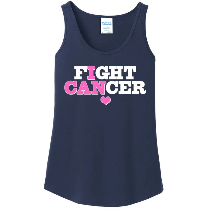 I Can Fight Cancer Breast Cancer Awareness Warrior Ladies Essential Tank