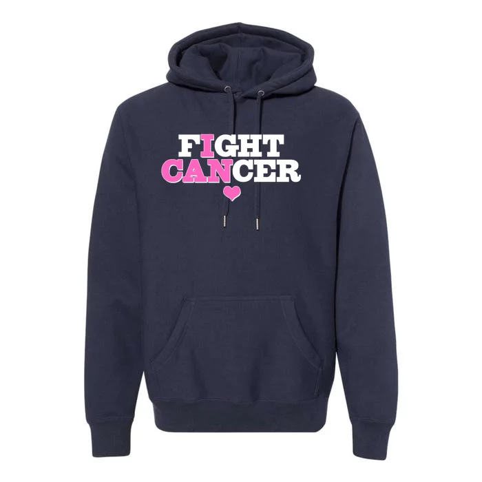 I Can Fight Cancer Breast Cancer Awareness Warrior Premium Hoodie