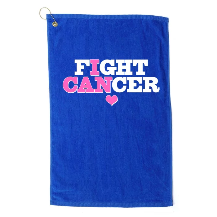 I Can Fight Cancer Breast Cancer Awareness Warrior Platinum Collection Golf Towel