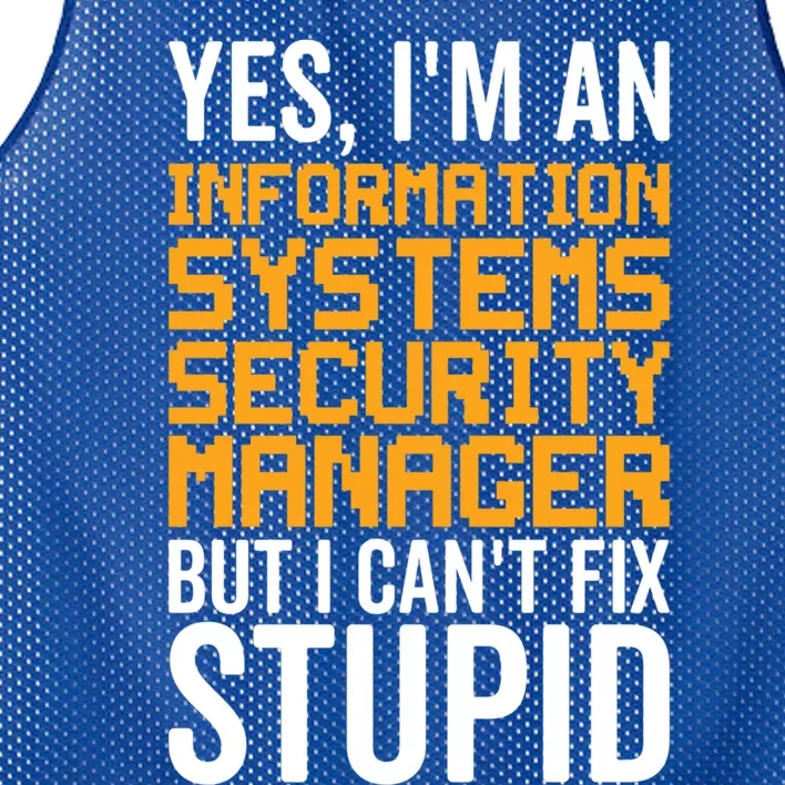 I Can't Fix Stupid Gift Information Systems Security Ager Gift Mesh Reversible Basketball Jersey Tank