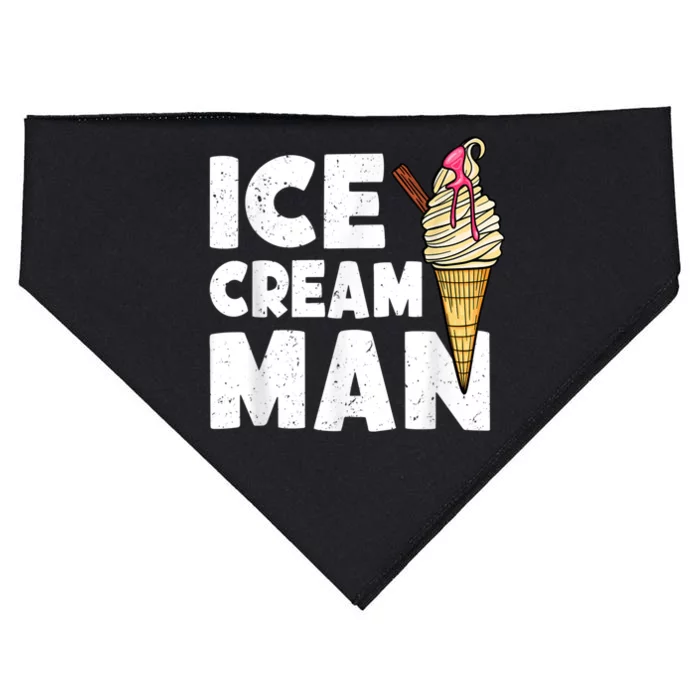 Ice Cream  Funny Ice Cream Tee Men Ice Cream USA-Made Doggie Bandana