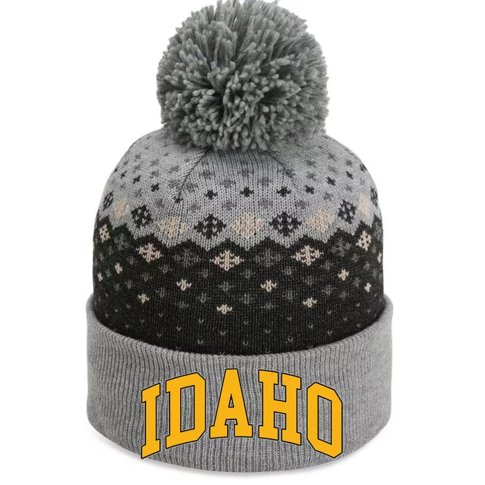 Idaho Classic Font State The Baniff Cuffed Pom Beanie