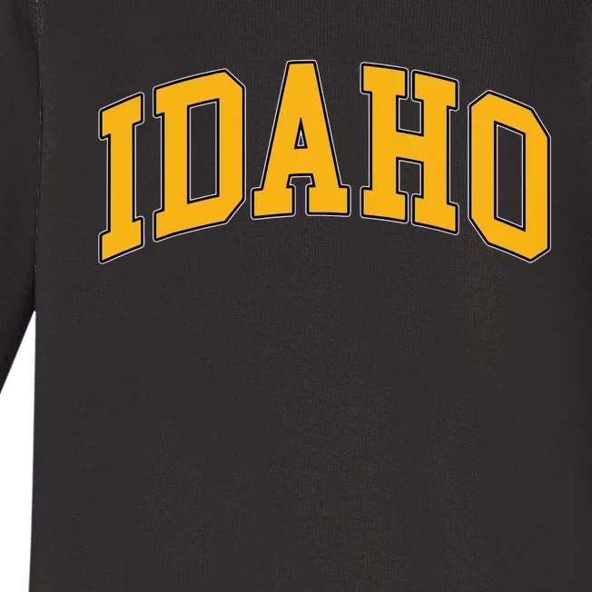 Idaho Classic Font State Baby Long Sleeve Bodysuit