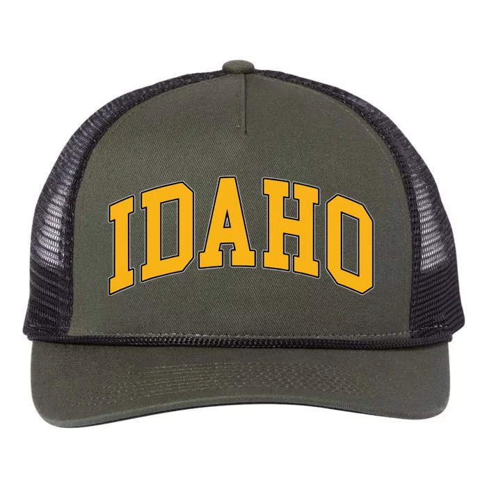 Idaho Classic Font State Retro Rope Trucker Hat Cap