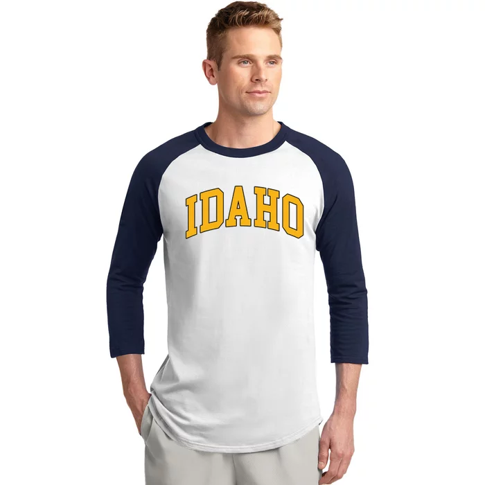 Idaho Classic Font State Baseball Sleeve Shirt