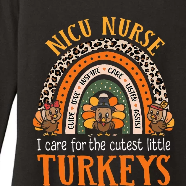 I Care For The Cutest Turkeys Thanksgiving NICU Nurse Womens CVC Long Sleeve Shirt