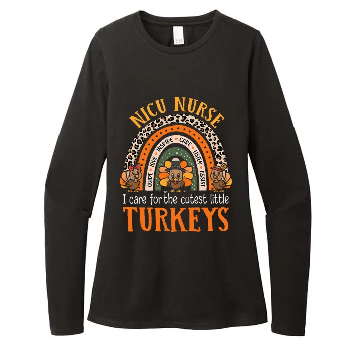 I Care For The Cutest Turkeys Thanksgiving NICU Nurse Womens CVC Long Sleeve Shirt