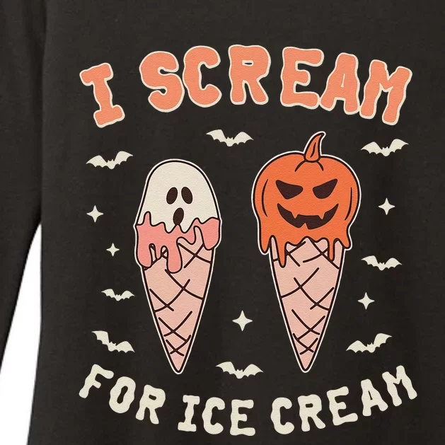 I Cream For Ice Cream Funny Trick Or Treat Halloween Womens CVC Long Sleeve Shirt