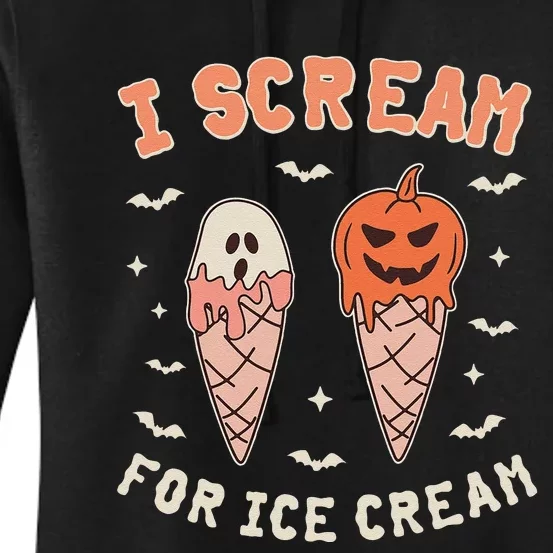 I Cream For Ice Cream Funny Trick Or Treat Halloween Women's Pullover Hoodie