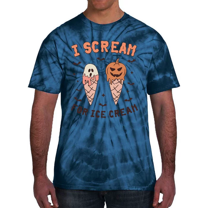 I Cream For Ice Cream Funny Trick Or Treat Halloween Party Tie-Dye T-Shirt