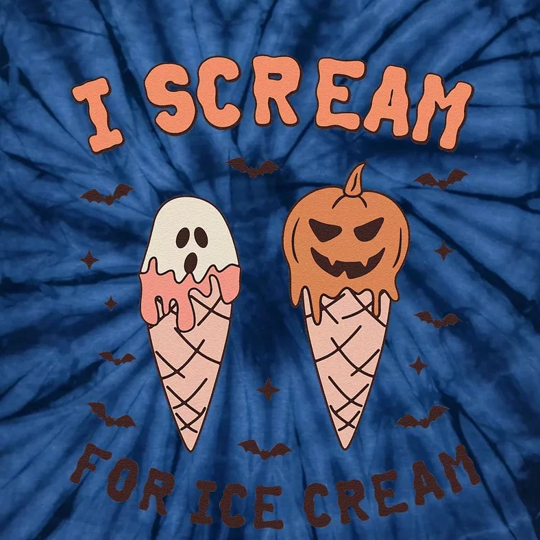 I Cream For Ice Cream Funny Trick Or Treat Halloween Party Tie-Dye T-Shirt